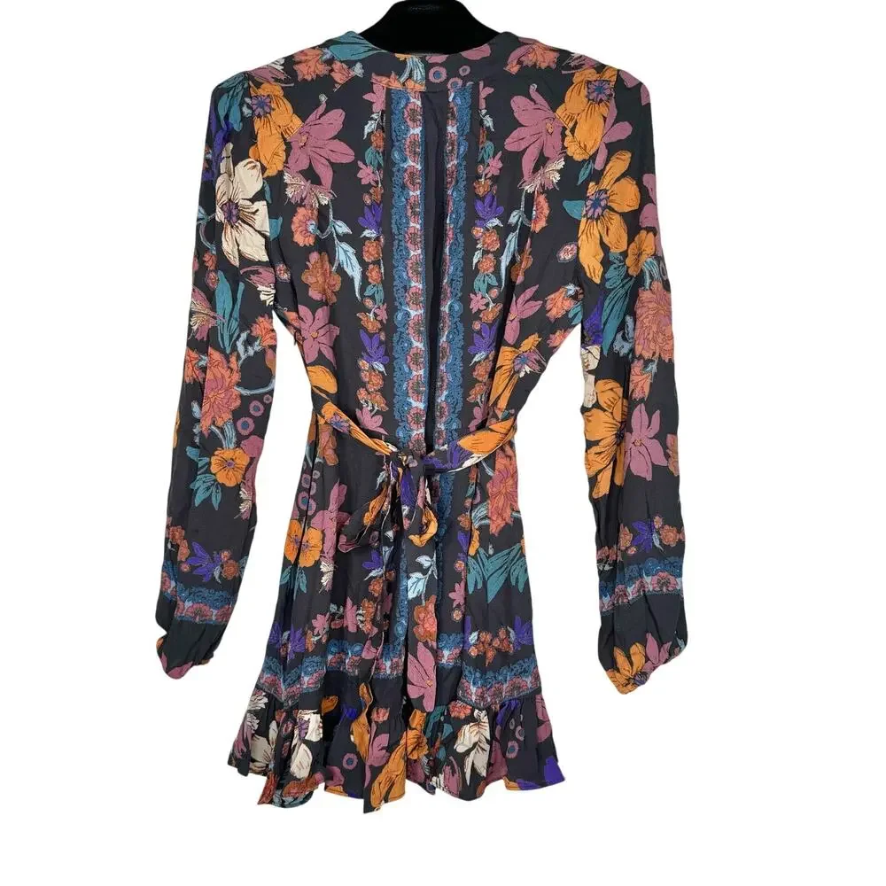 Free People Violet Hill Floral Boho Printed Tunic Dress 0